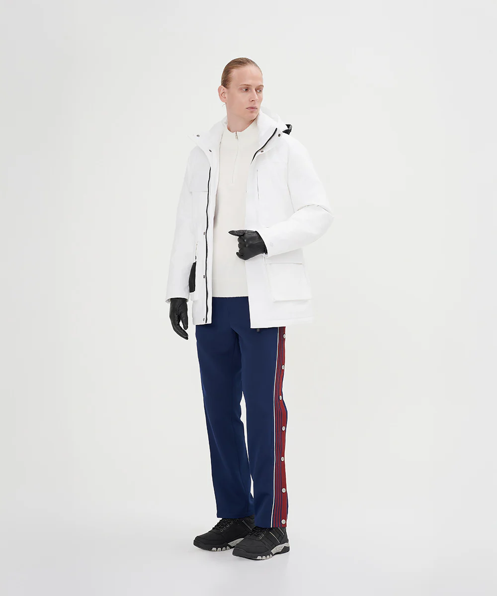 Men's Asymmetric Monotone Down Jacket - Image 8