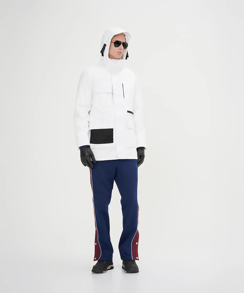Men's Asymmetric Monotone Down Jacket - Image 9