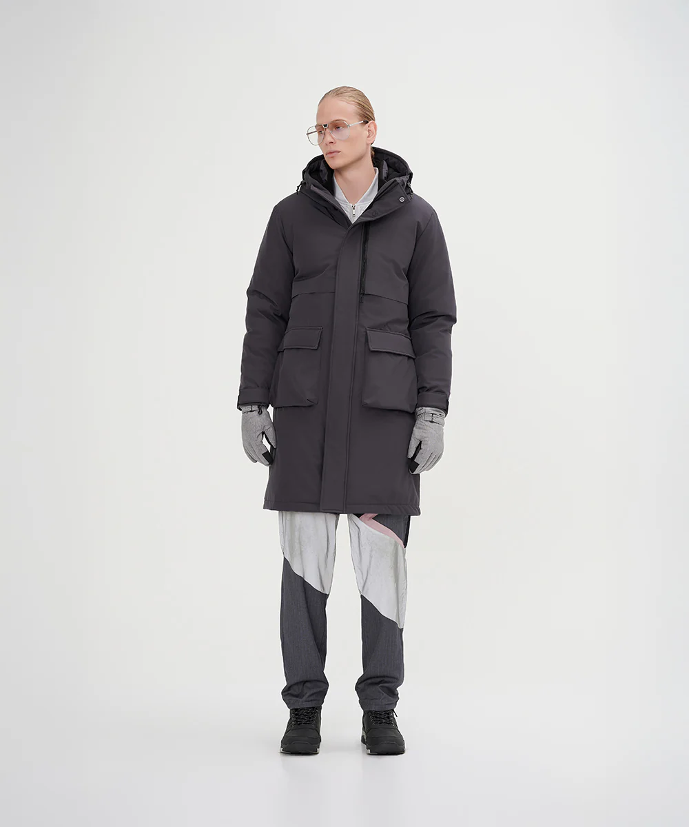 Men's Minimalist Full Length Down Jacket - Image 2