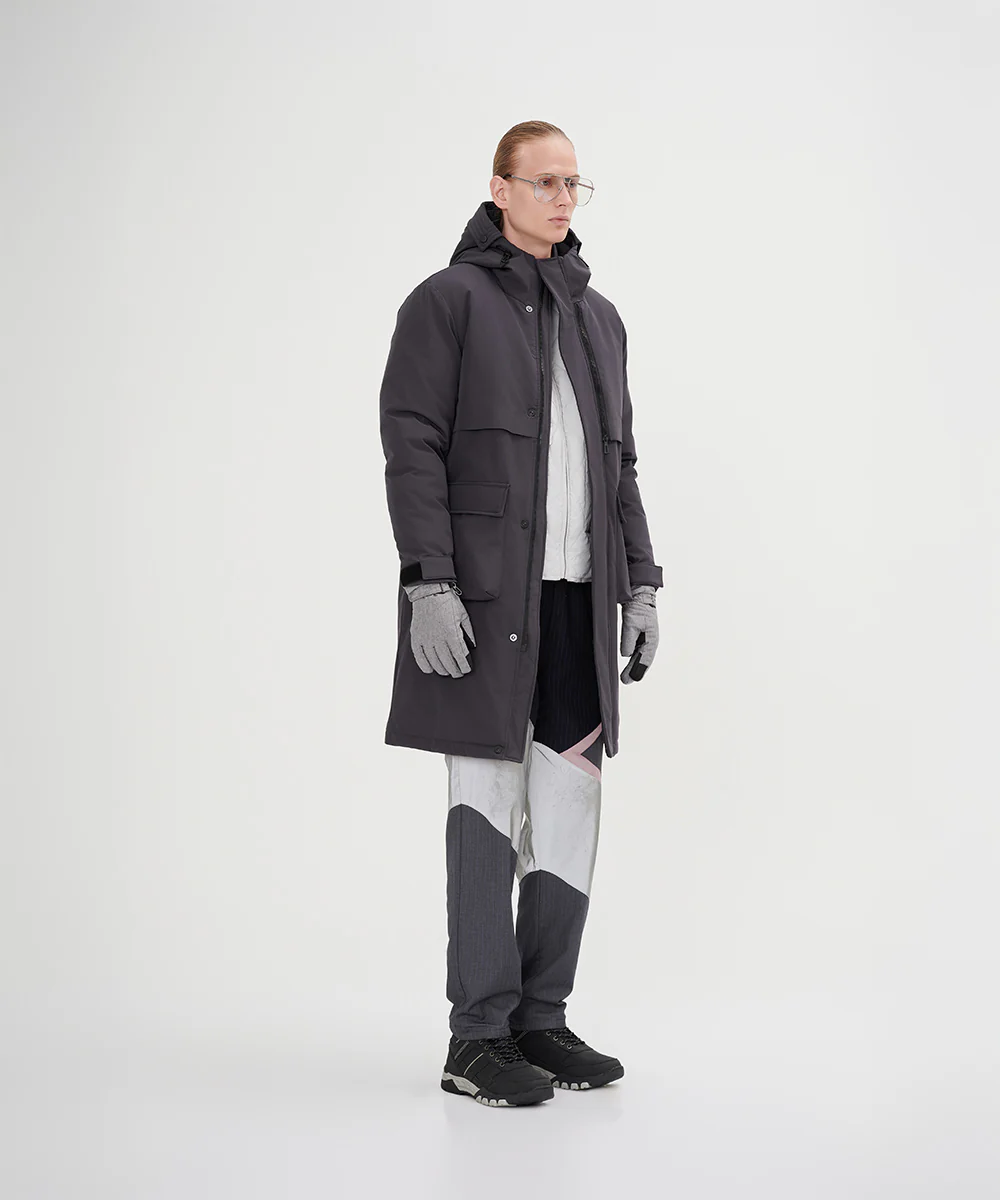 Men's Minimalist Full Length Down Jacket - Image 4