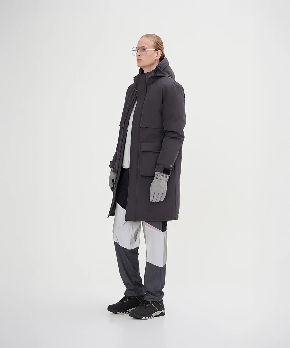 Men's Minimalist Full Length Down Jacket - Image 5