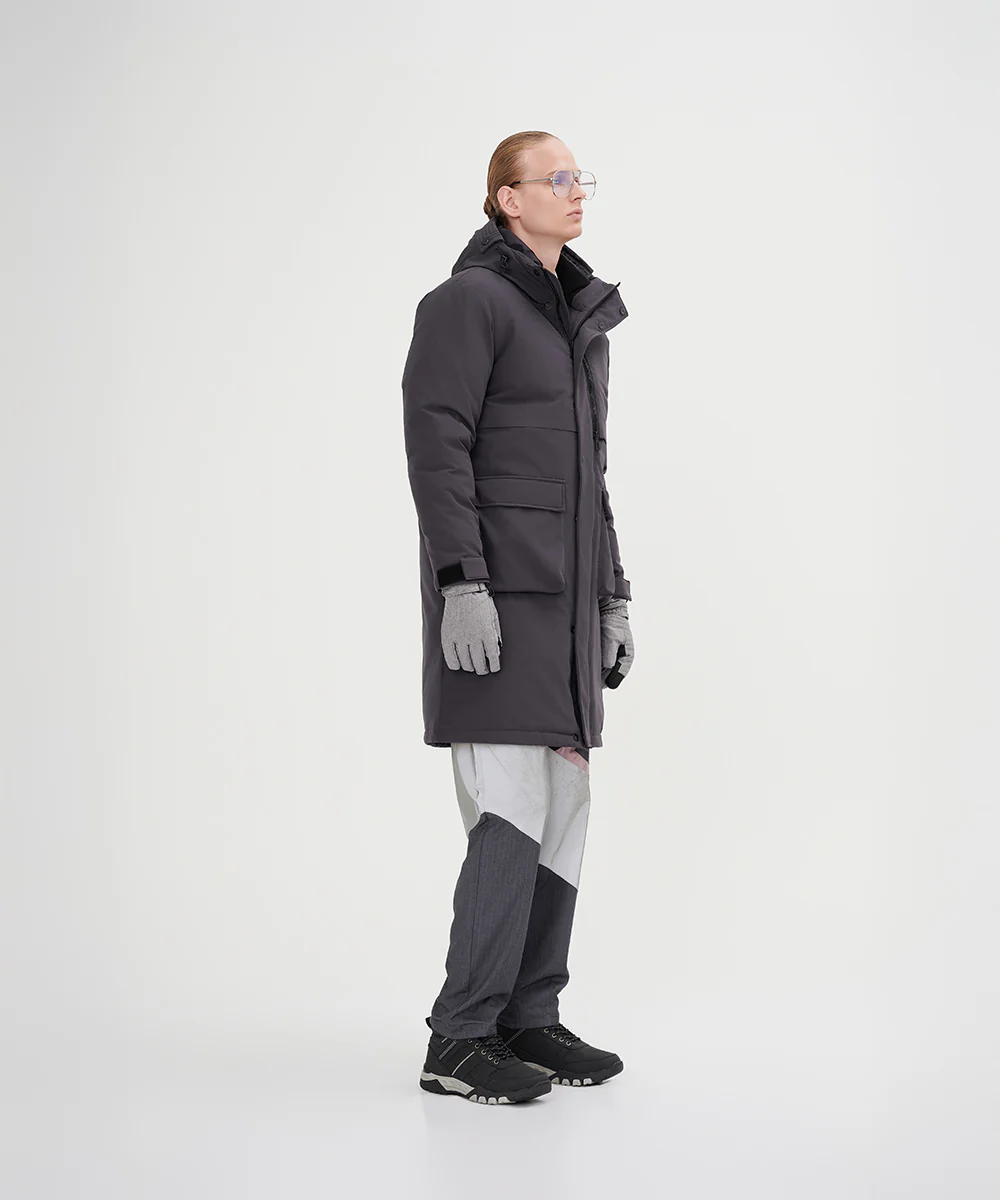 Men's Minimalist Full Length Down Jacket - Image 6