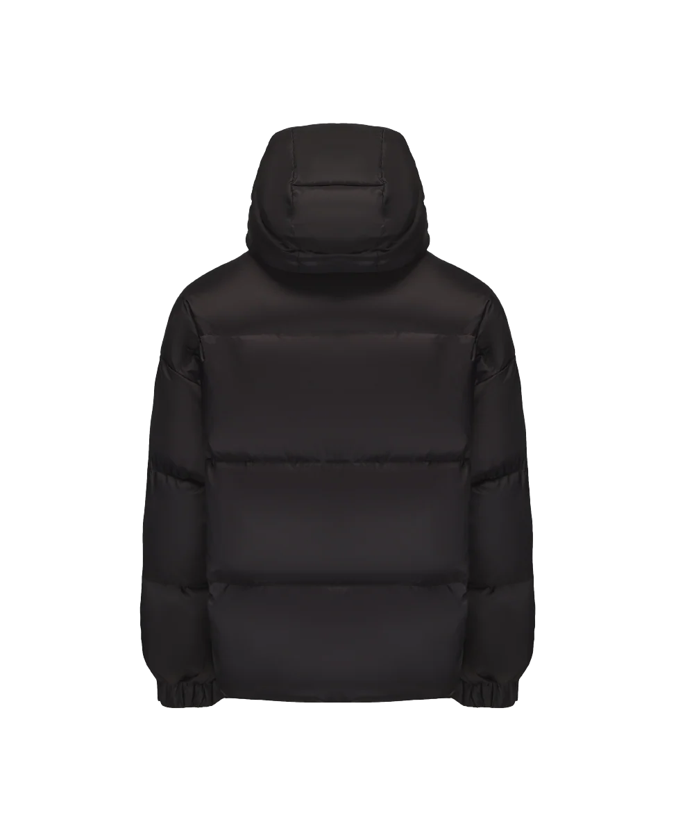 Men's Stylish, Layered Look With Denim Panel Down Jacket - Image 17