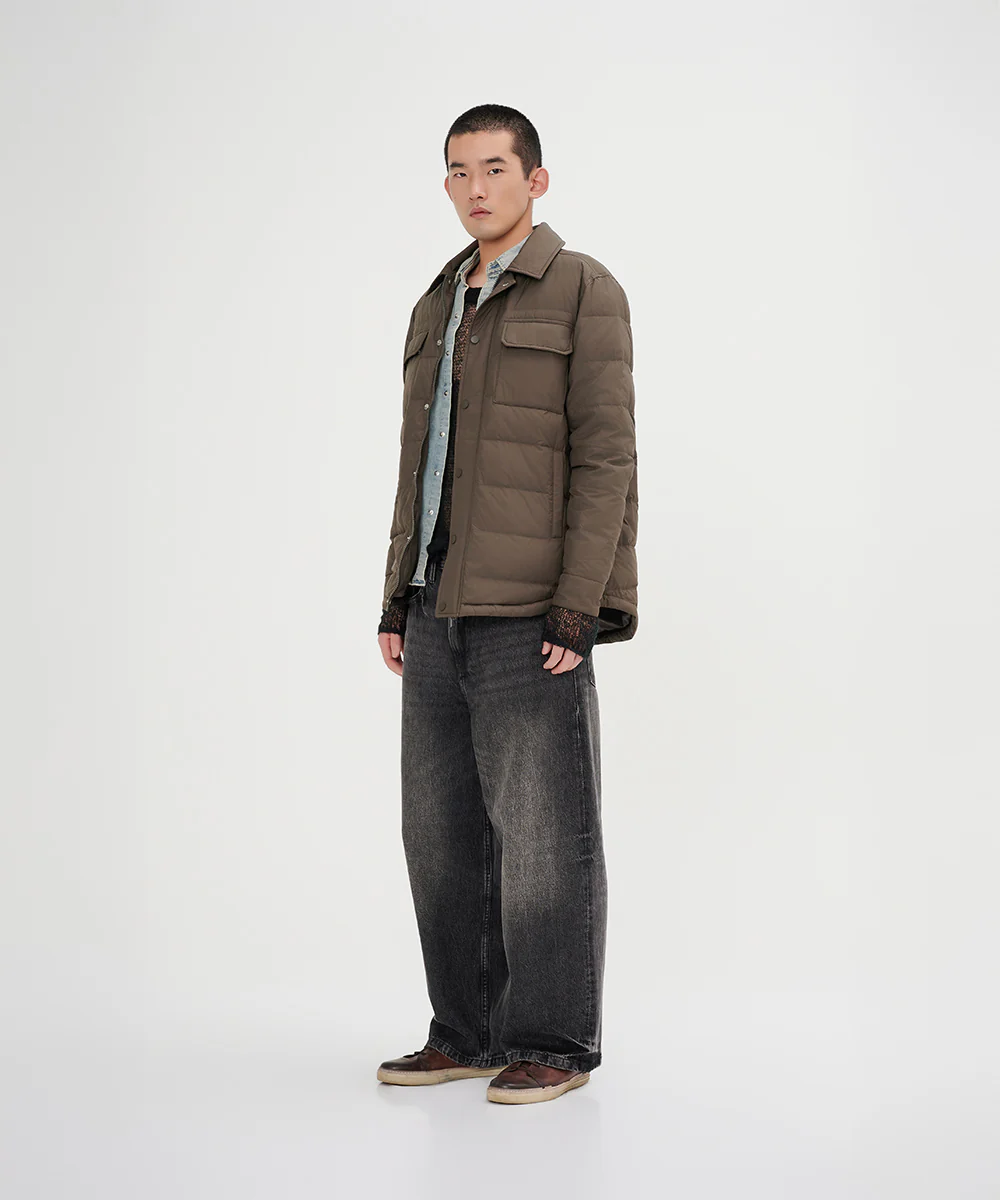 Men's Unique Fusion Shirt Light Down Jacket - Image 2