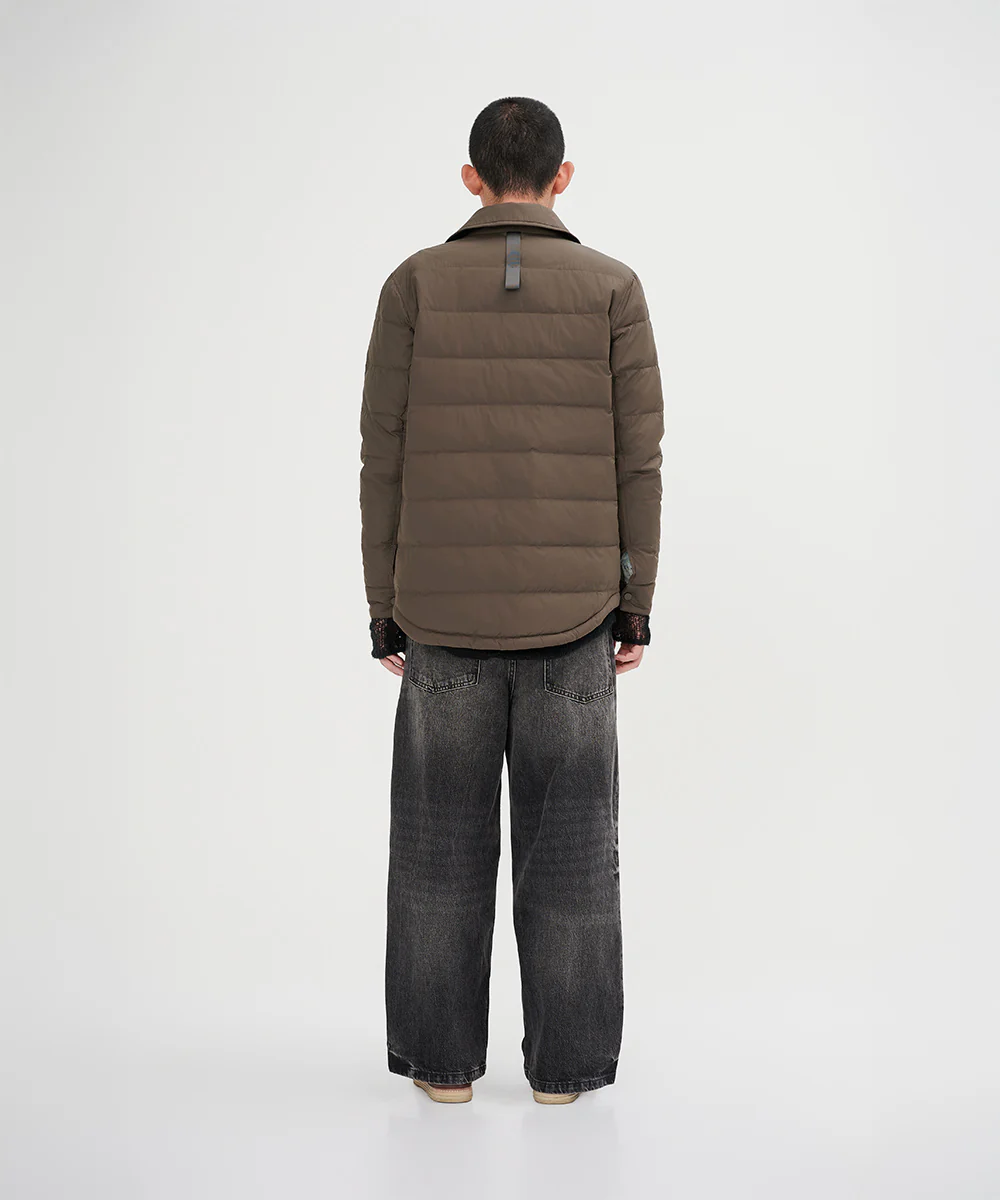 Men's Unique Fusion Shirt Light Down Jacket - Image 5