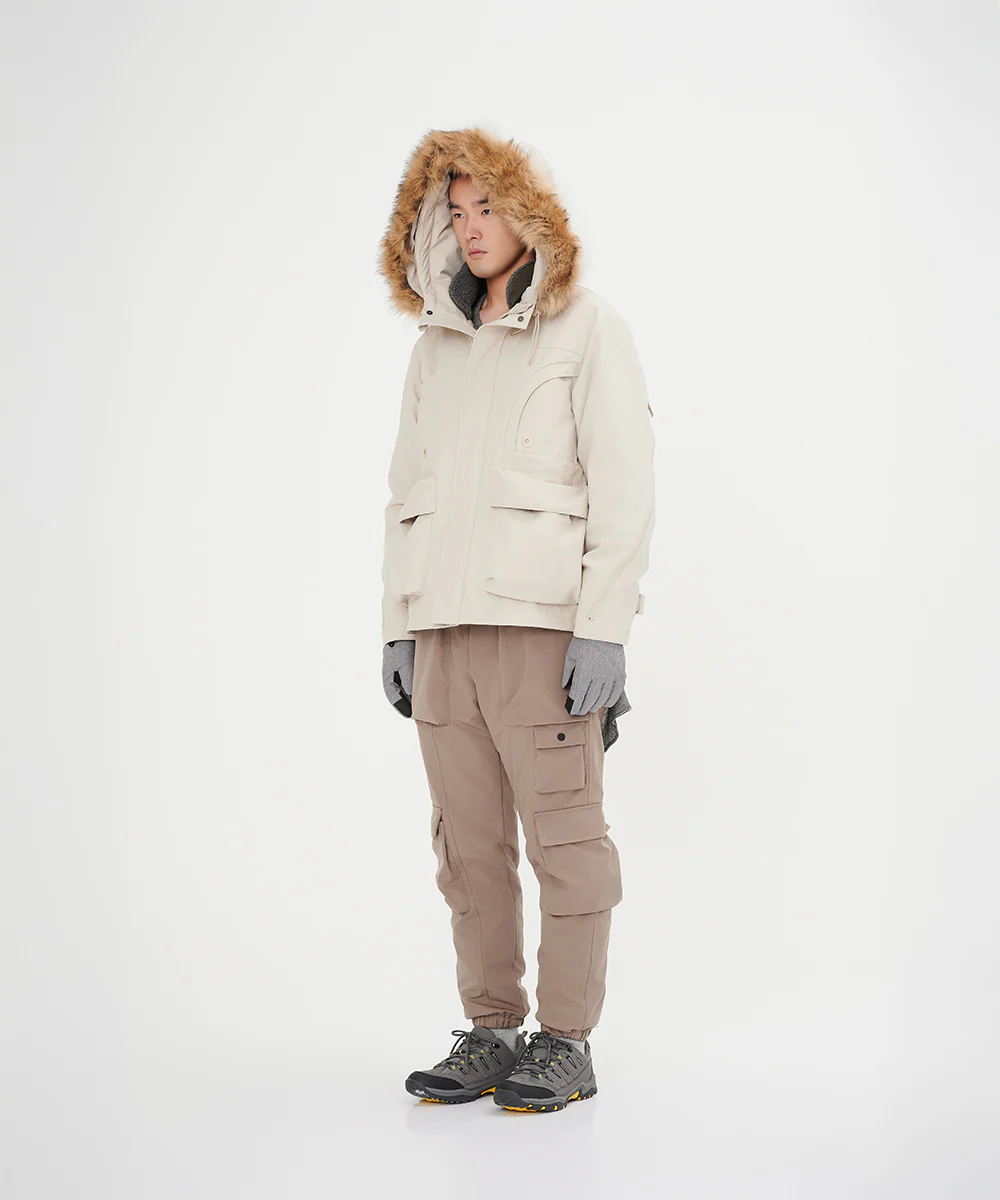 Men's Down Jacket Topped With A Luxurious Fur-Lined Hood - Image 11