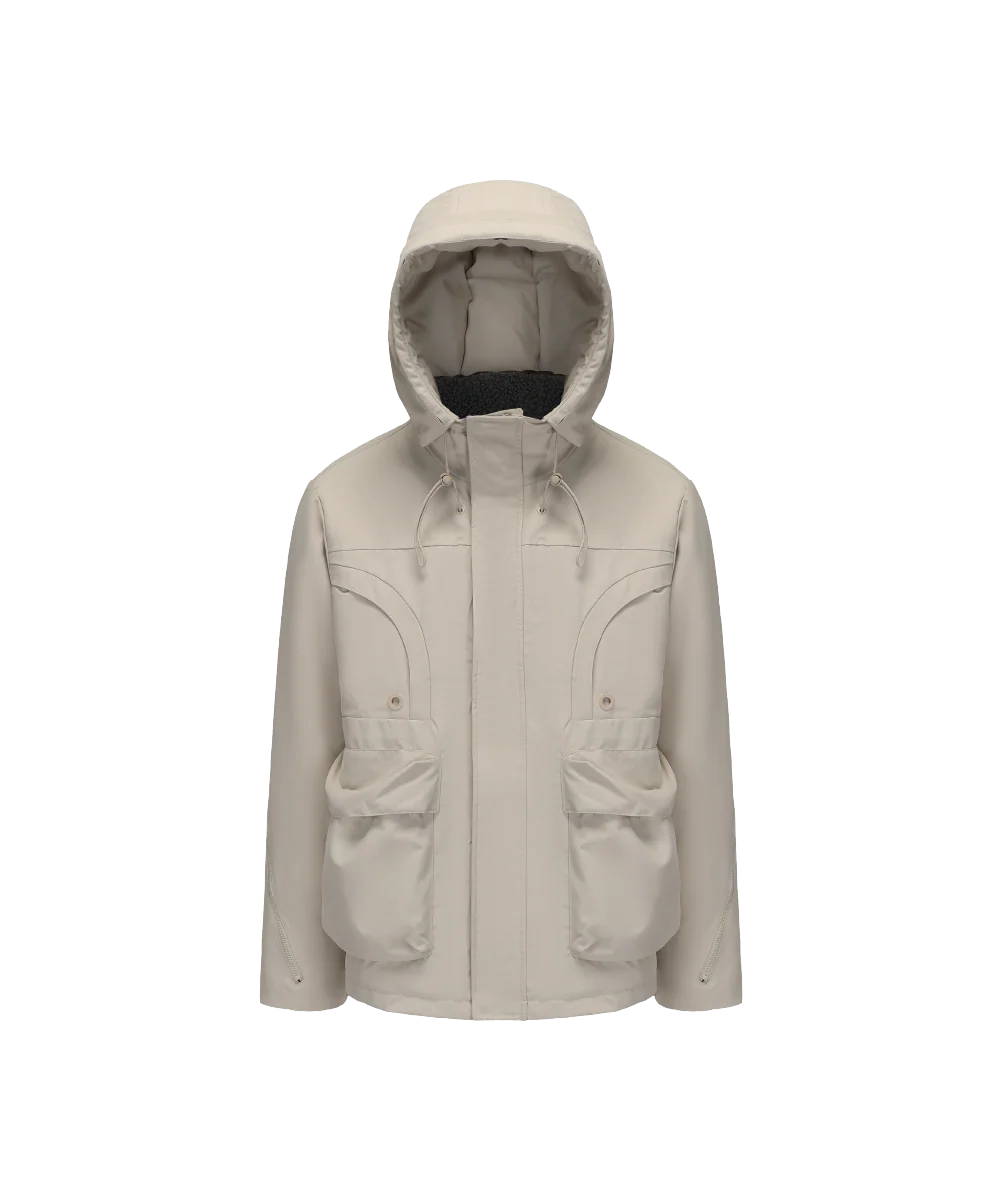 Men's Down Jacket Topped With A Luxurious Fur-Lined Hood - Image 12