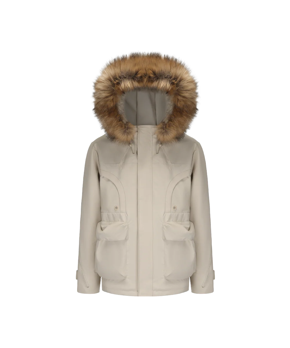 Men's Down Jacket Topped With A Luxurious Fur-Lined Hood - Image 13