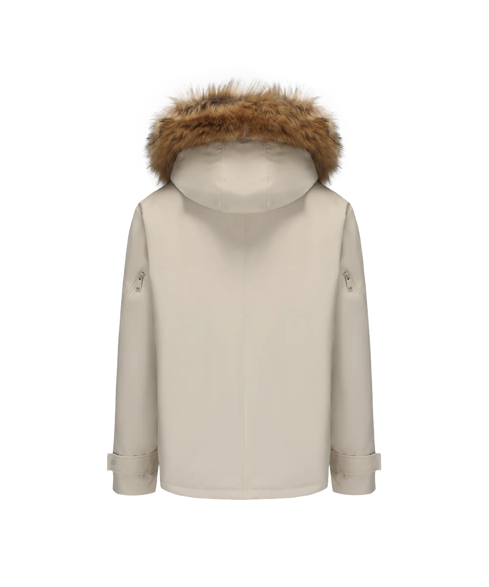 Men's Down Jacket Topped With A Luxurious Fur-Lined Hood - Image 14