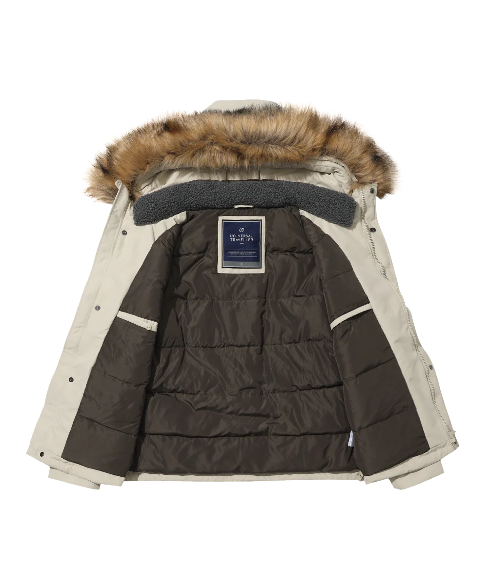 Men's Down Jacket Topped With A Luxurious Fur-Lined Hood - Image 16