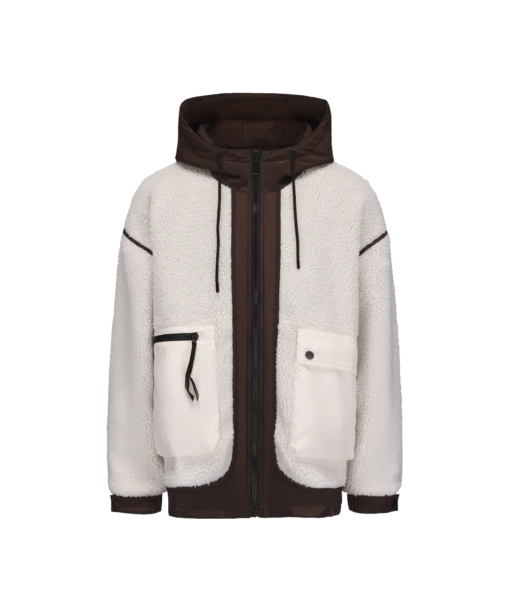 Men's Plush Sherpa Hoodie Fleece Jacket