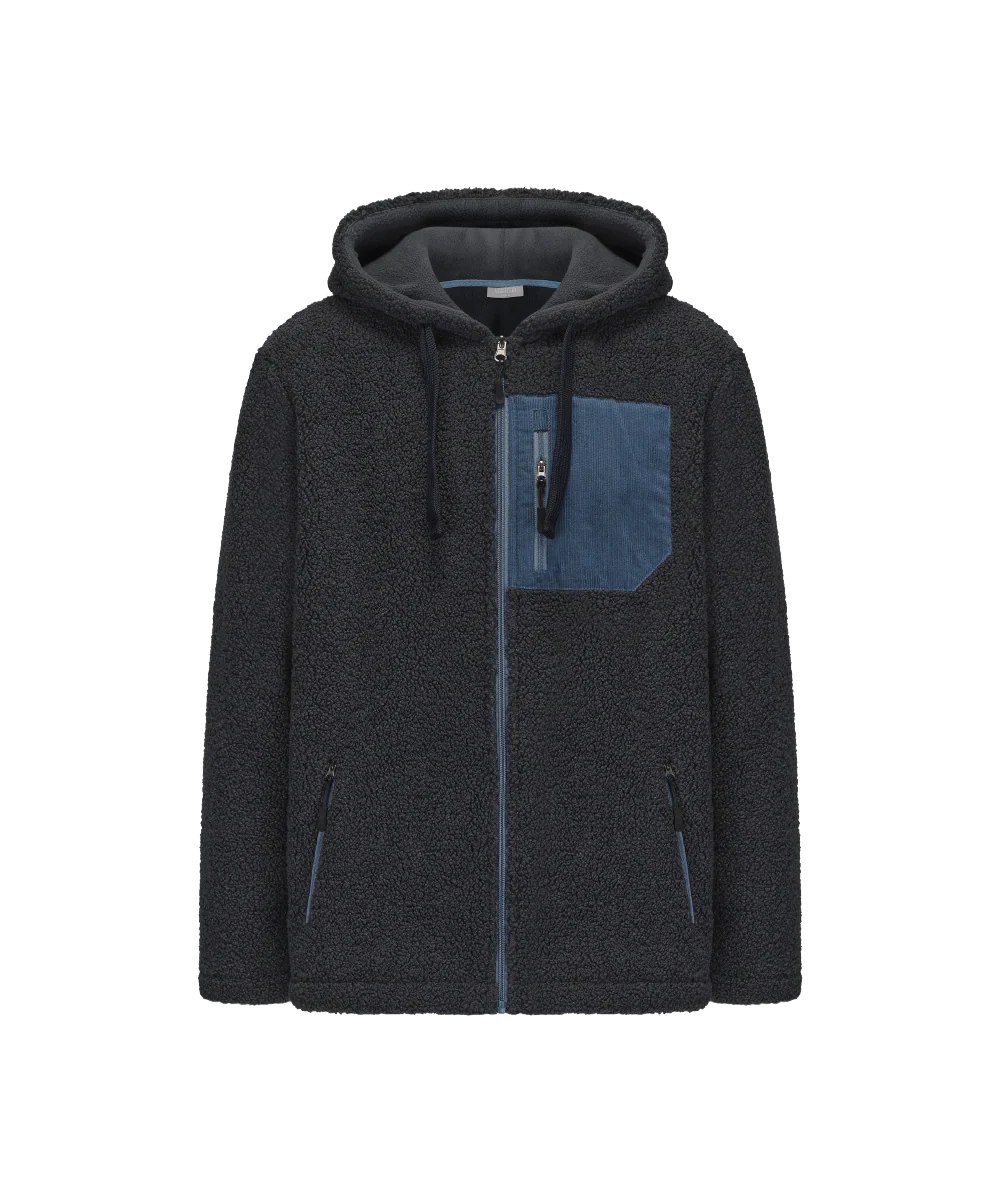 Men's Hoodie Sherpa Fleece Jacket