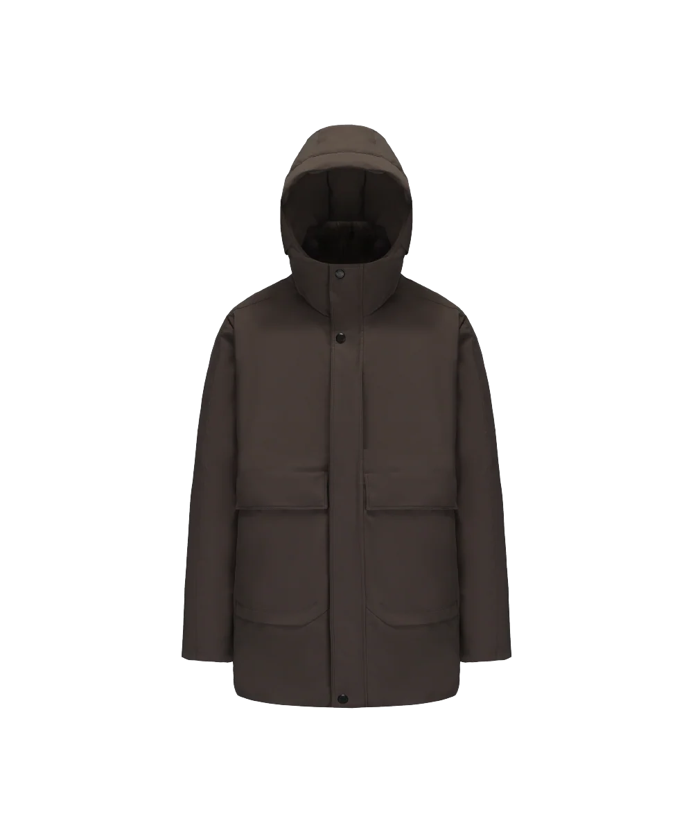 Men's Genuine Rabbit Fur Collar Goose Down Jacket - Image 7
