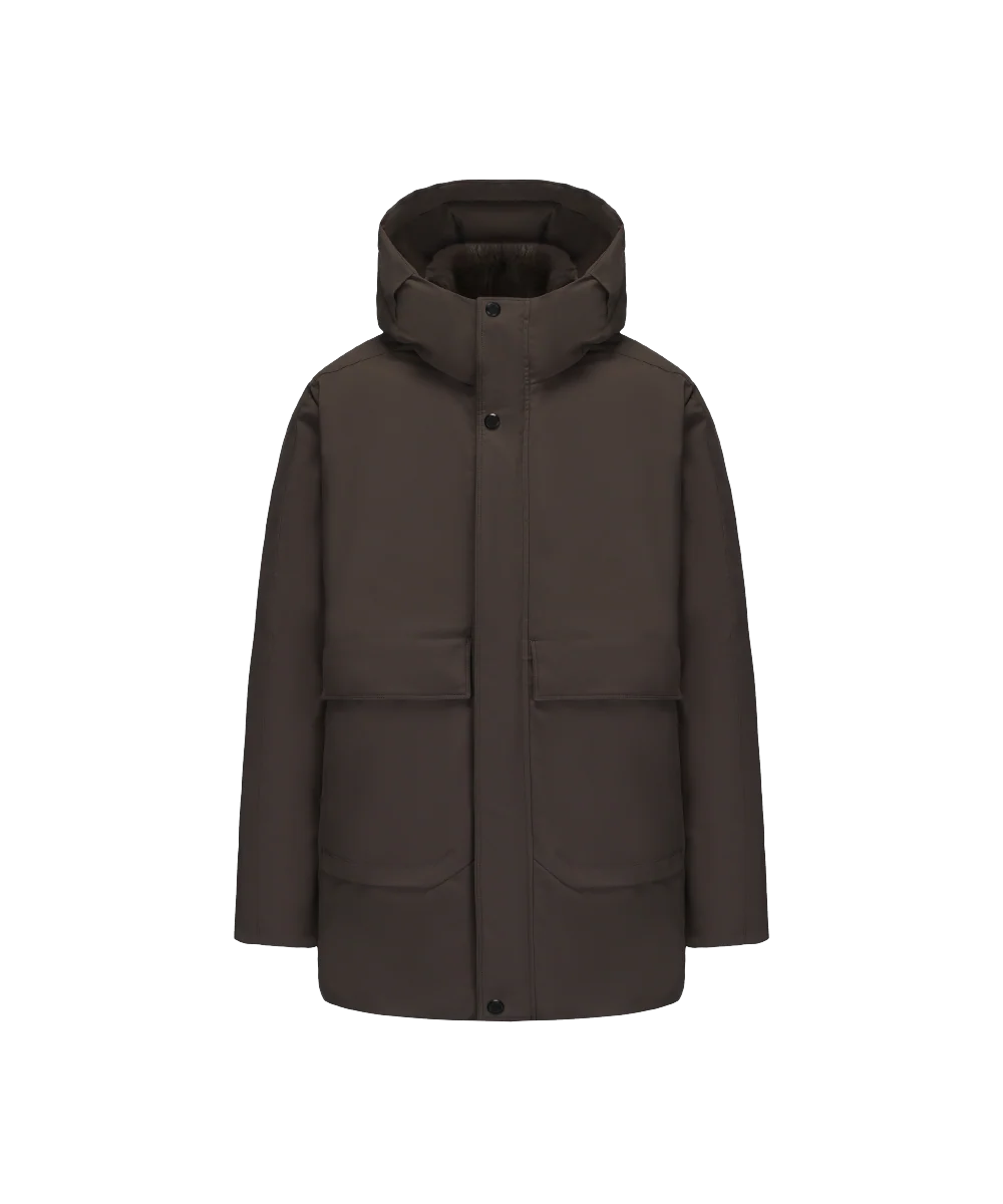 Men's Genuine Rabbit Fur Collar Goose Down Jacket - Image 8
