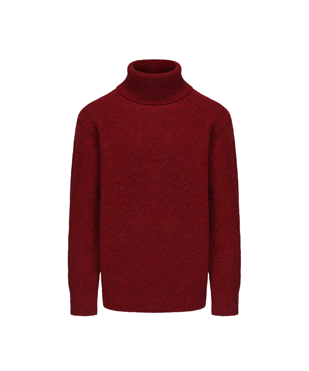 Men's Wool Blend Turtle Neck Knitted Sweater