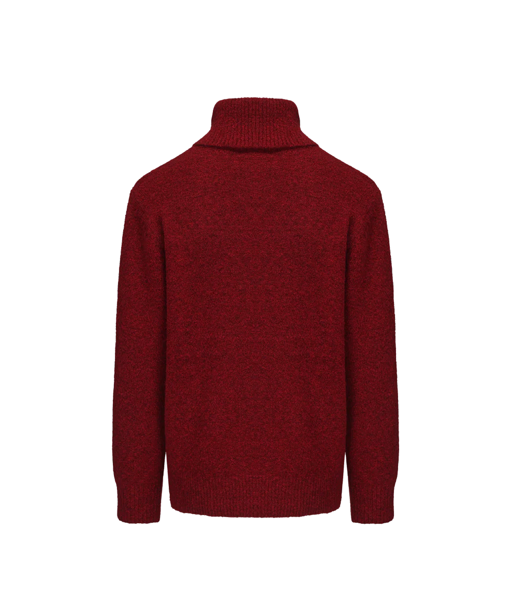 Men's Wool Blend Turtle Neck Knitted Sweater - Image 2