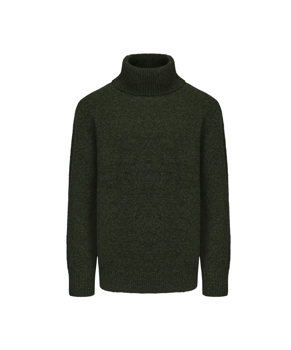 Men's Wool Blend Turtle Neck Knitted Sweater - Image 4