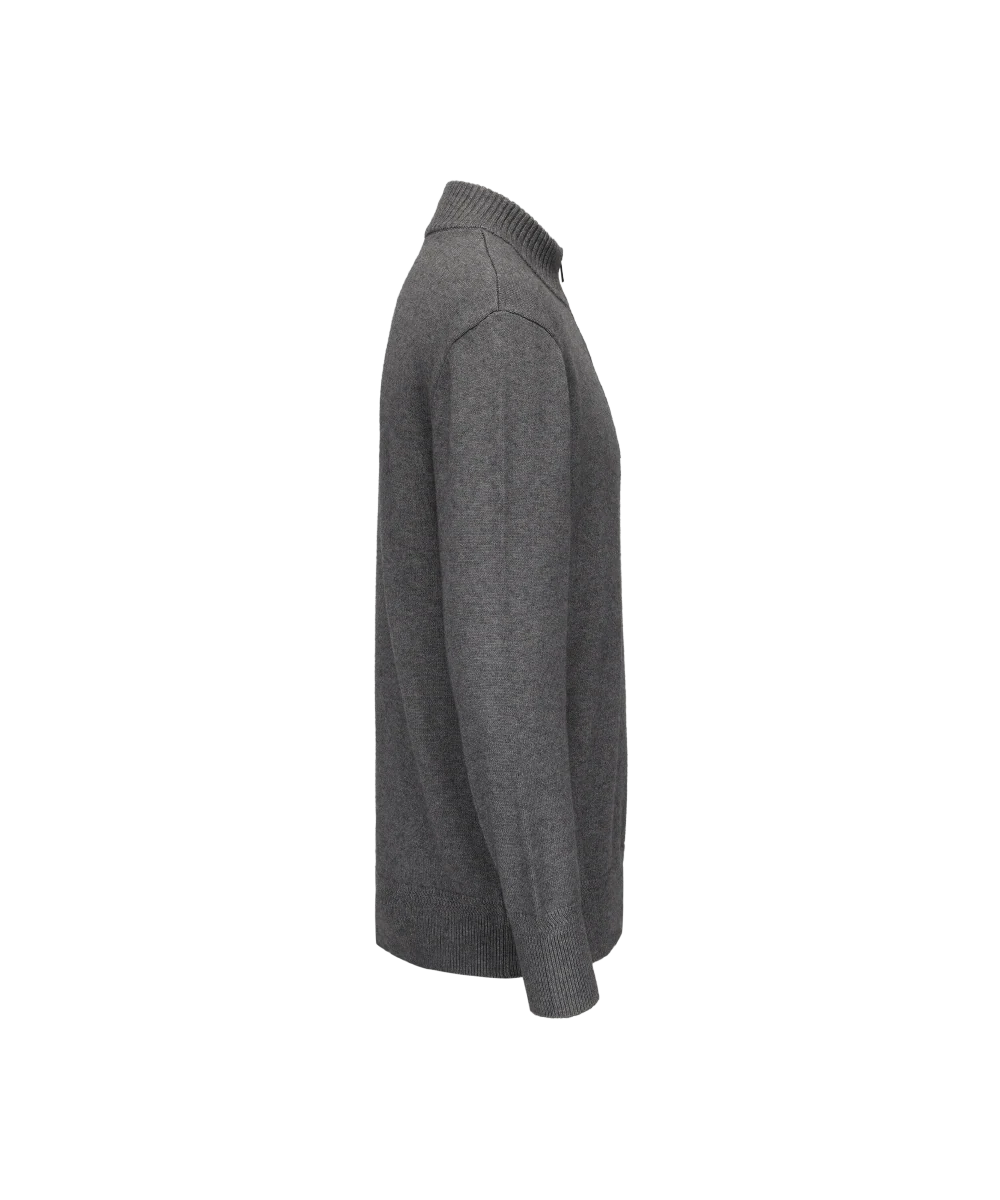 Men's Henley Mock Neck Knitted Sweater - Image 5