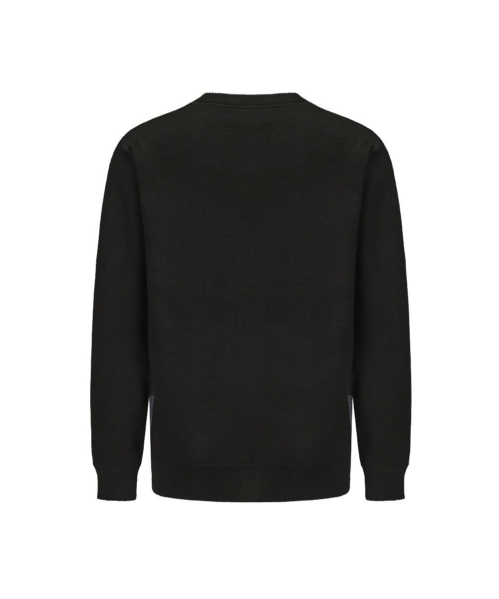 Men's Crew Neck Plaid Knitted Sweater - Image 2