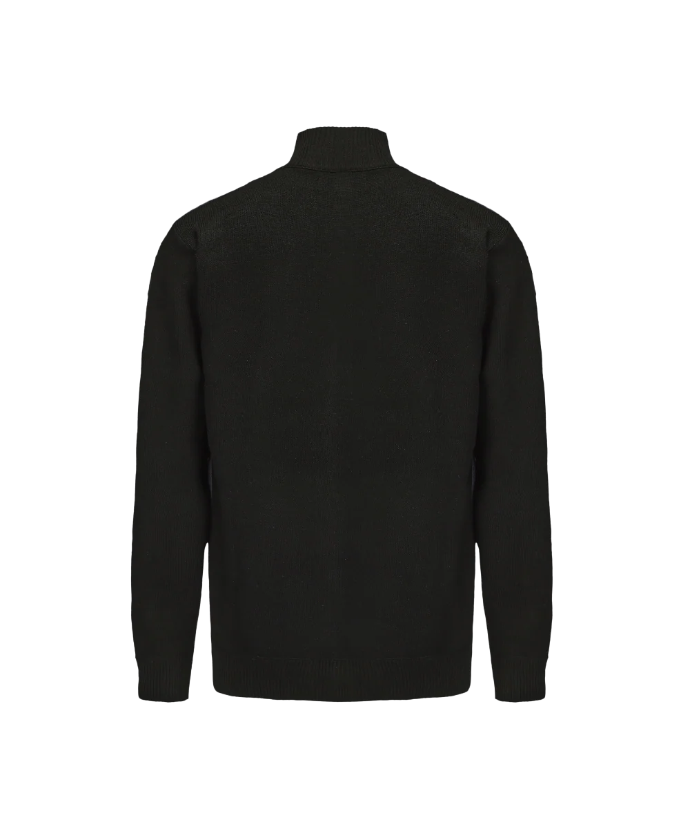 Men's Mock Neck Arrow Pattern Knitted Sweater - Image 2