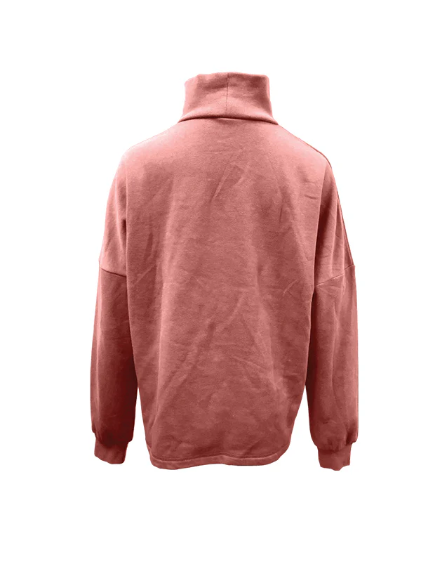 Women’s Mock Neck Fleece Pullover - Image 2