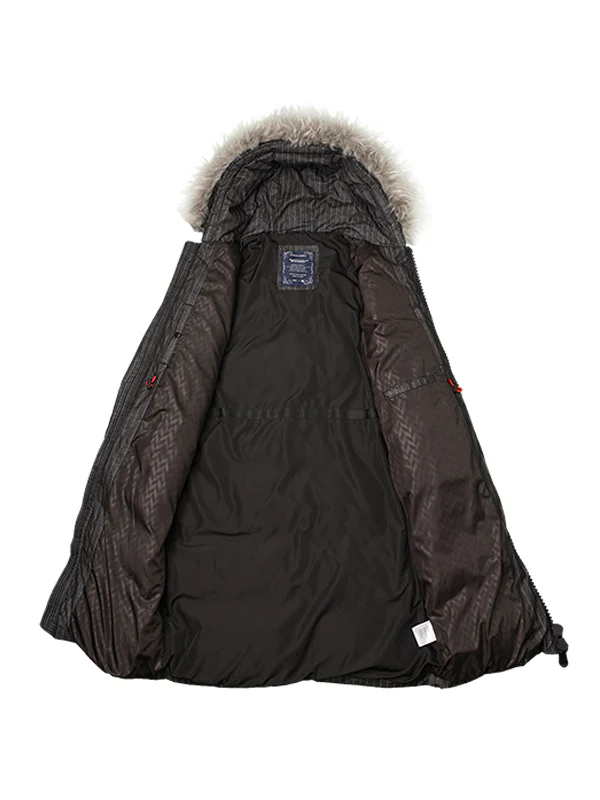 Women's Oversized Pin Stripes Down Jacket - Image 3