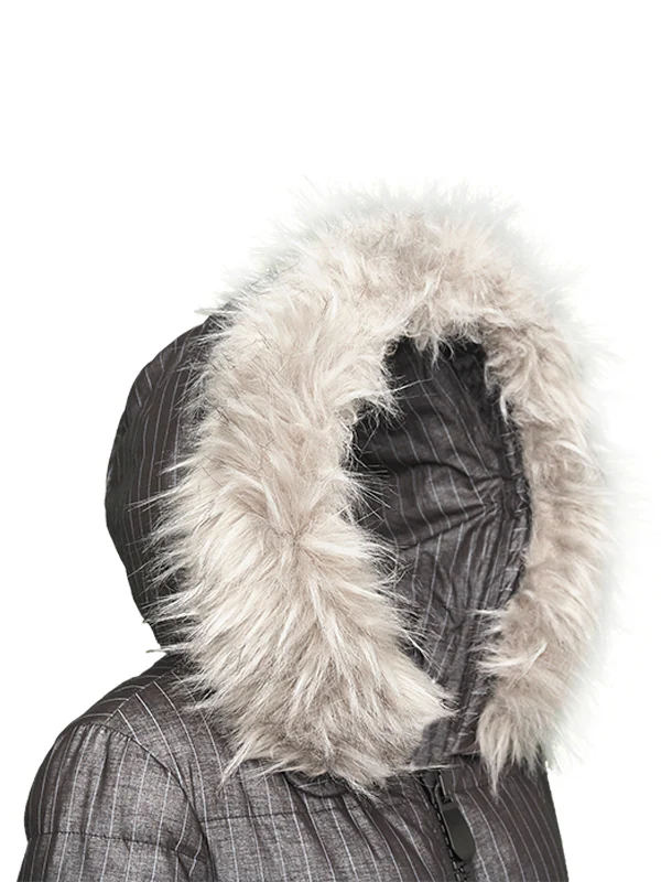 Women's Oversized Pin Stripes Down Jacket - Image 5