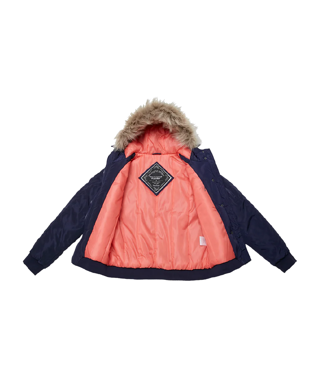Women’s Padded Jacket With Faux Fur Trim - Image 3