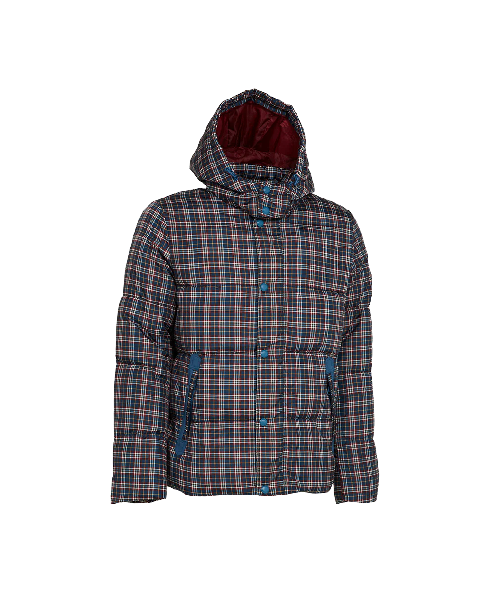 Padding Jacket with Checks Print