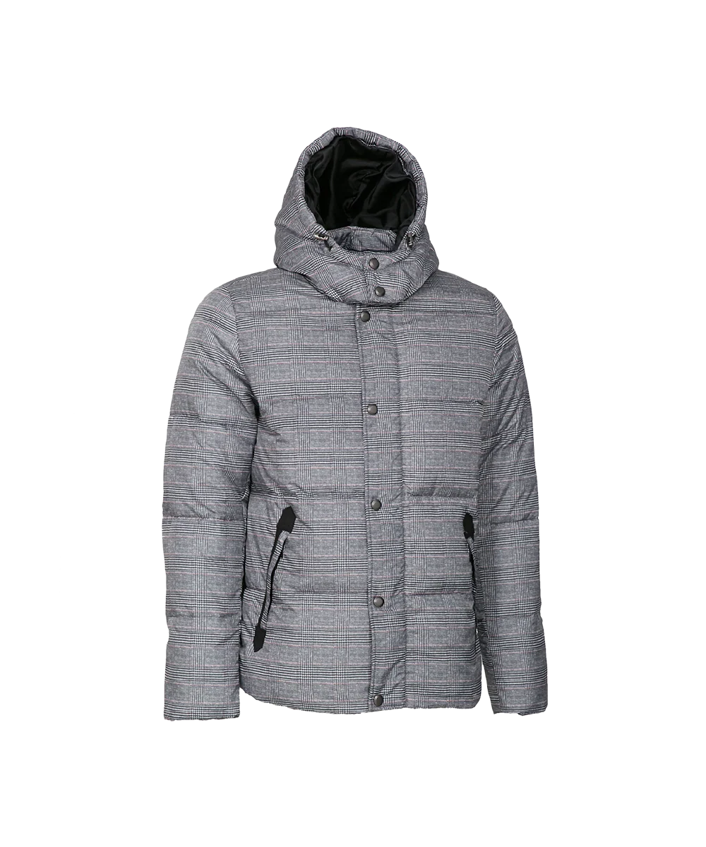 Padding Jacket with Checks Print - Image 4