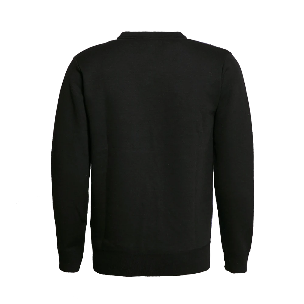 Man’s V-Neck Knitted Sweater With Diamond Print - Image 2