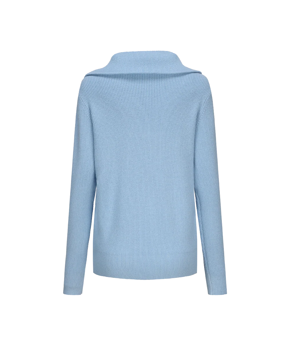 Women's Henley Mock Neck Knitted Sweater KSW23125 - Image 2