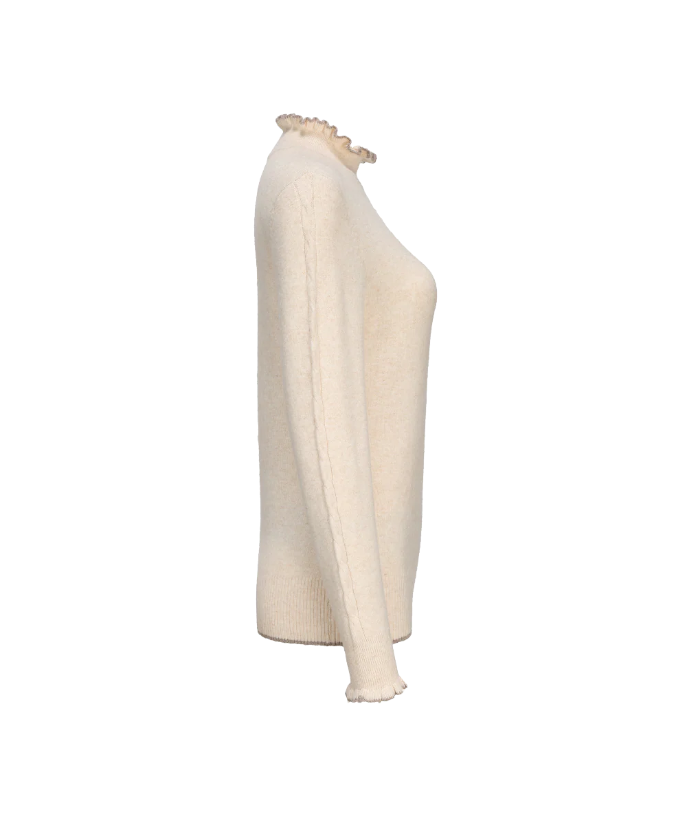 Women's Ruffled Collar Knitted Sweater KSW23118 - Image 3