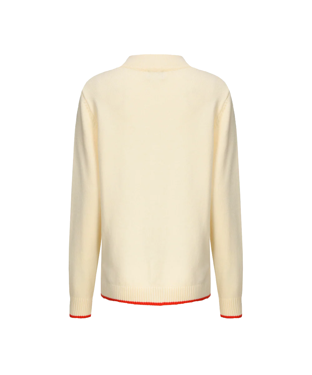 Women's Draped Collar Knitted Sweater - Image 2