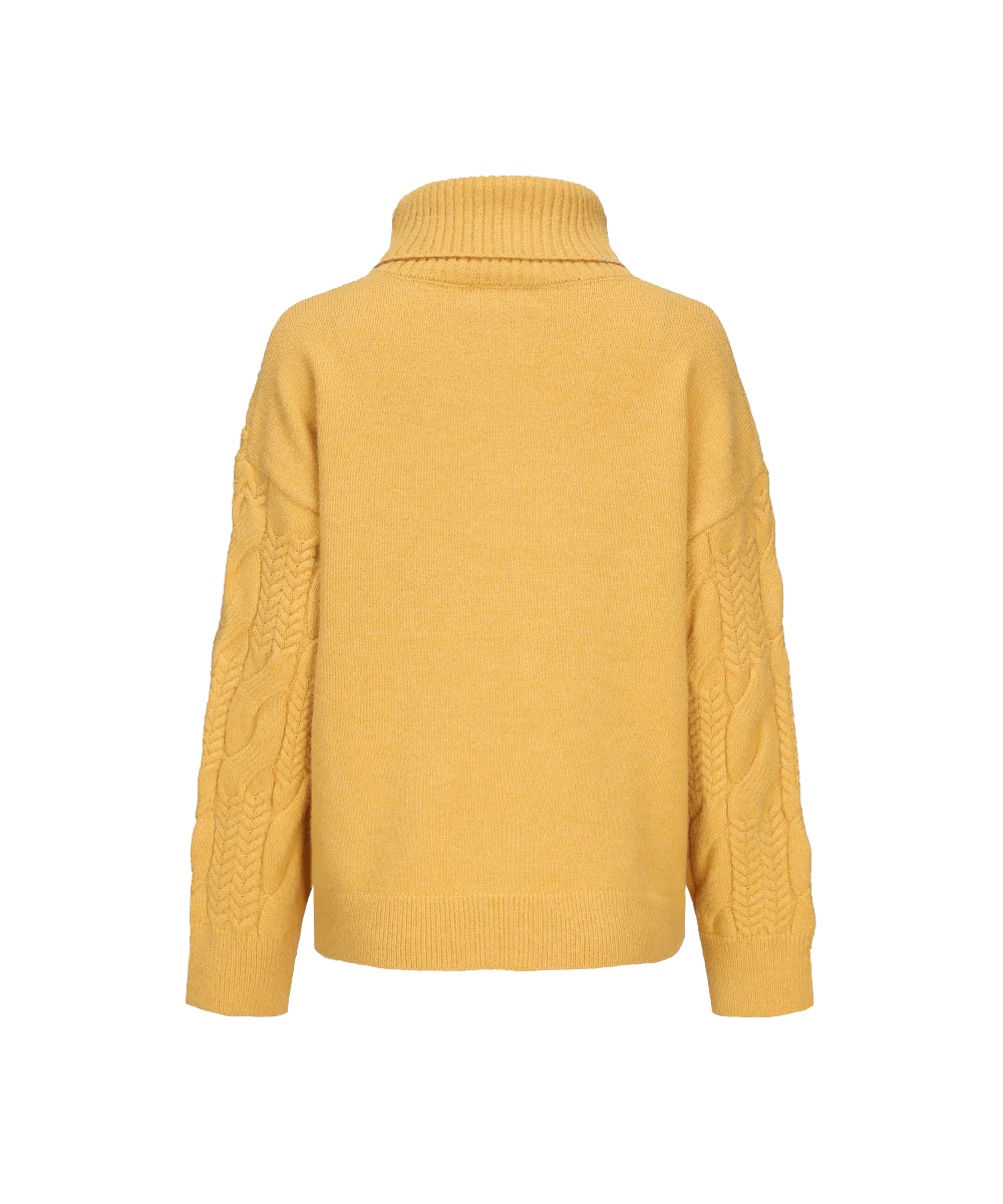 Women's Turtleneck Chunky Cable Knit Knitted Sweater KSW23124 - Image 3