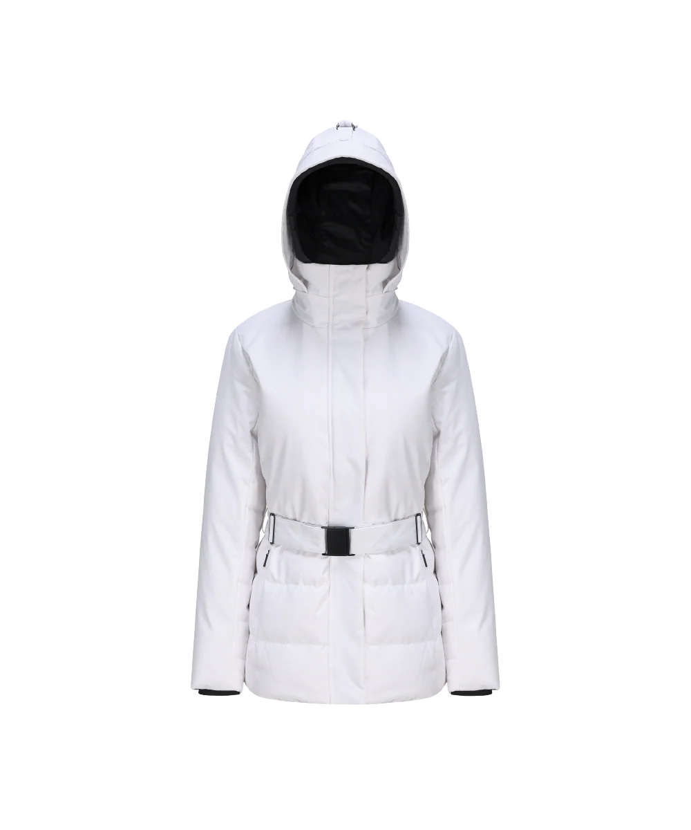 Women's Blanc Down Jacket with Double Hoodie - Image 3