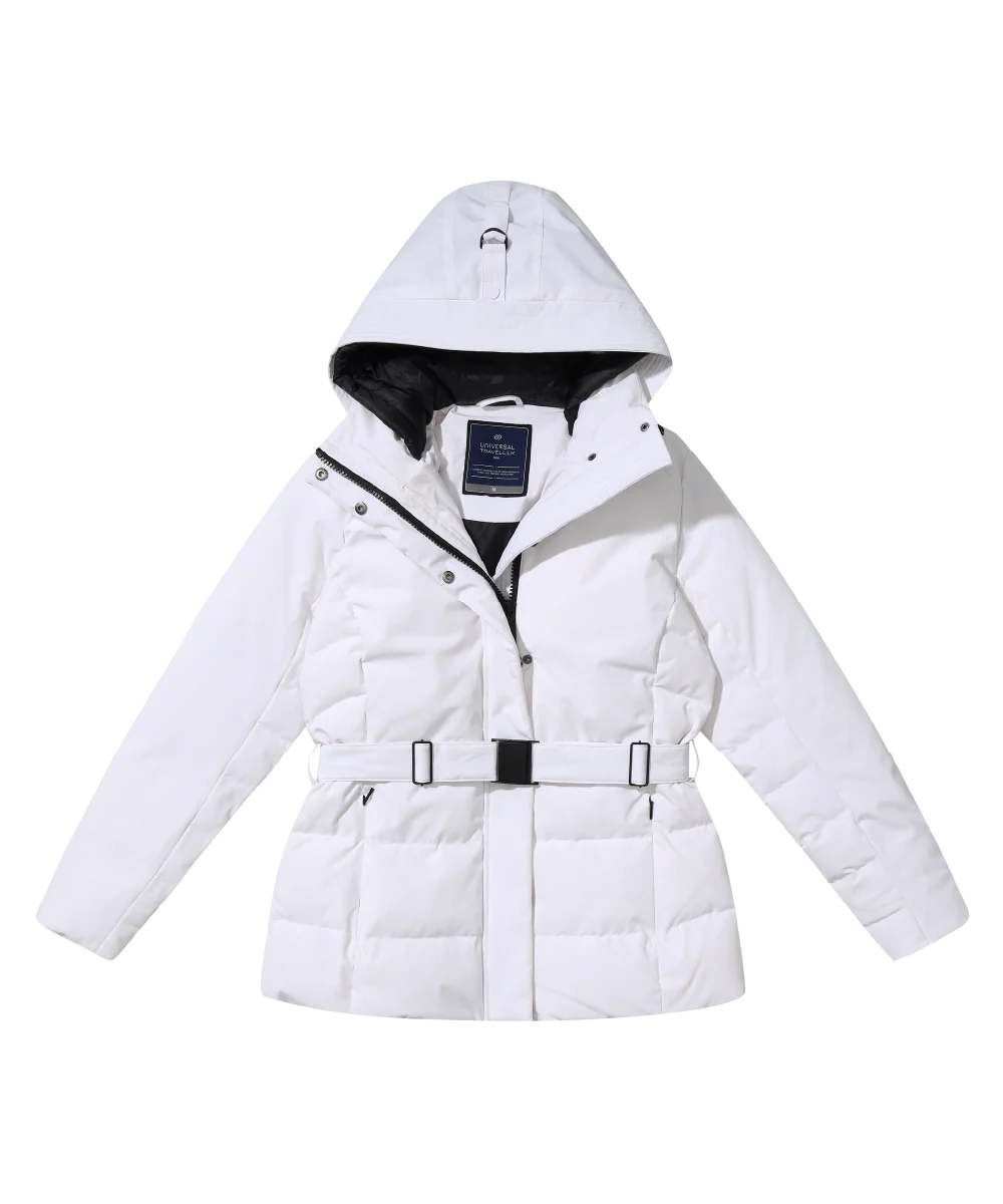 Women's Blanc Down Jacket with Double Hoodie - Image 6