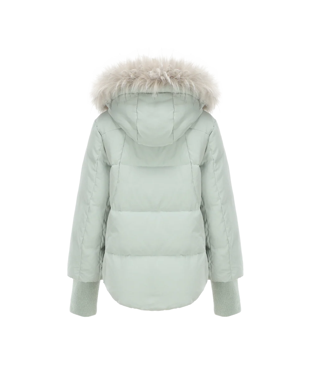 Women's Down Jacket with Curved Hem - Image 4
