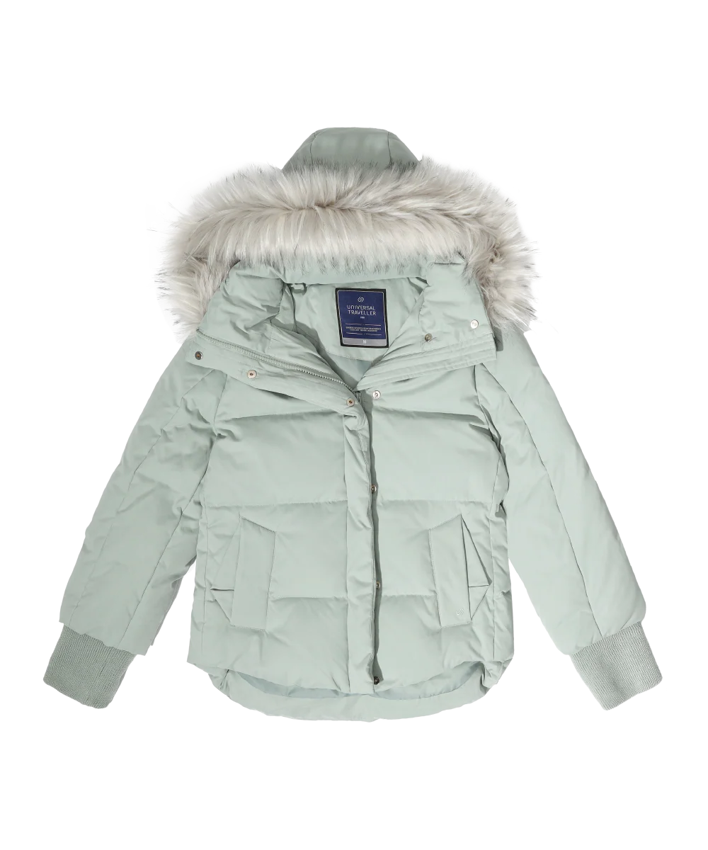 Women's Down Jacket with Curved Hem - Image 5