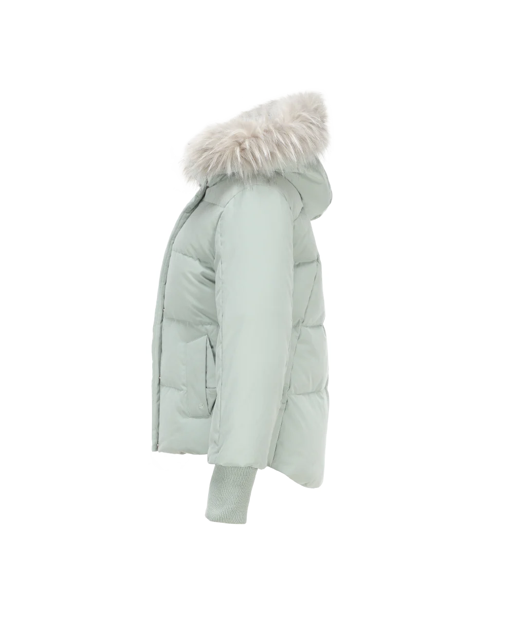 Women's Down Jacket with Curved Hem - Image 6