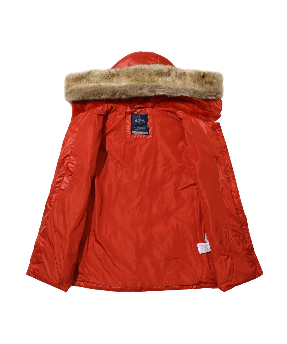 Women's Chevron Quilted Down Jacket - Image 12