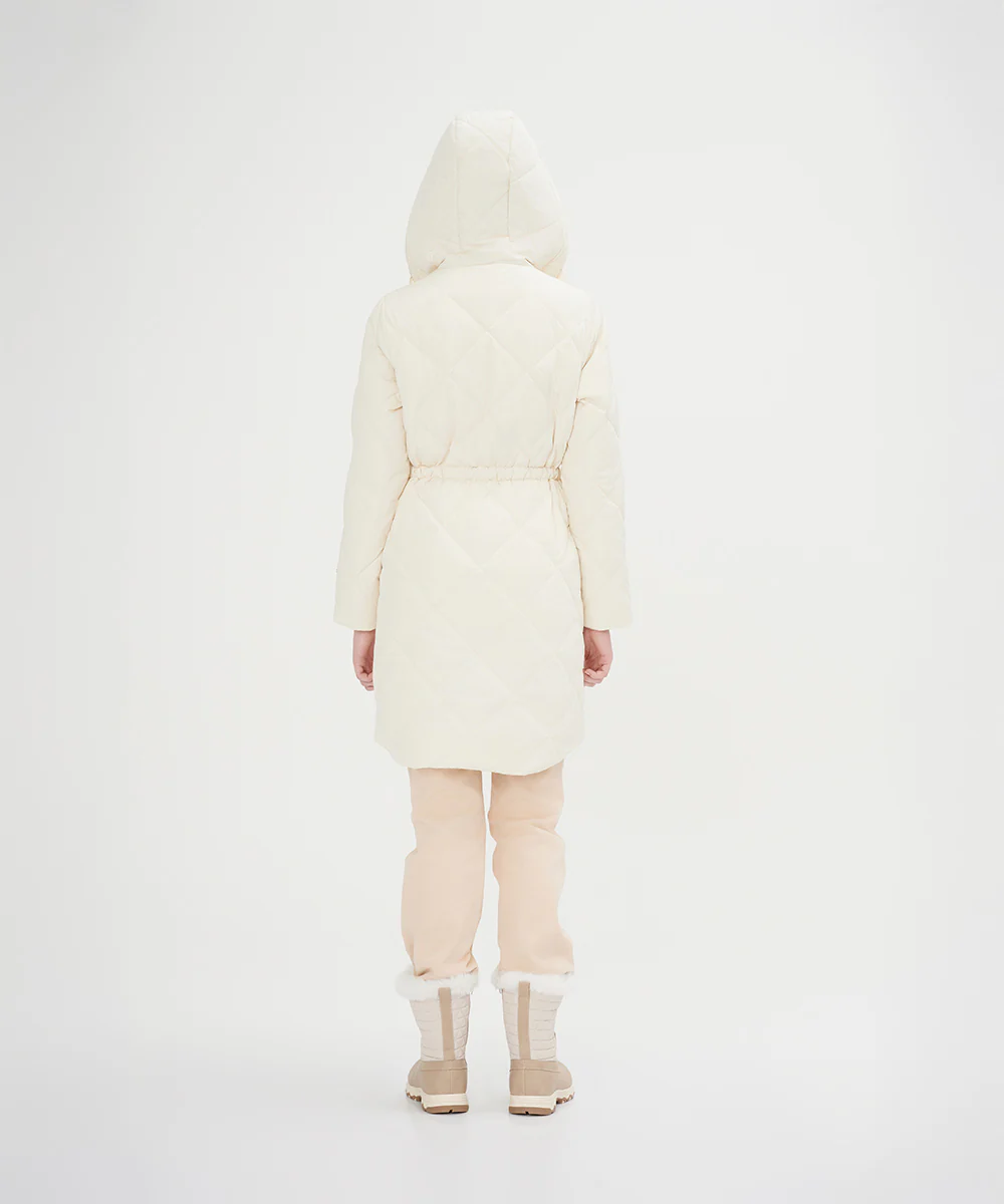 Women's Elegant Diamond Quilted Down Jacket - Image 2