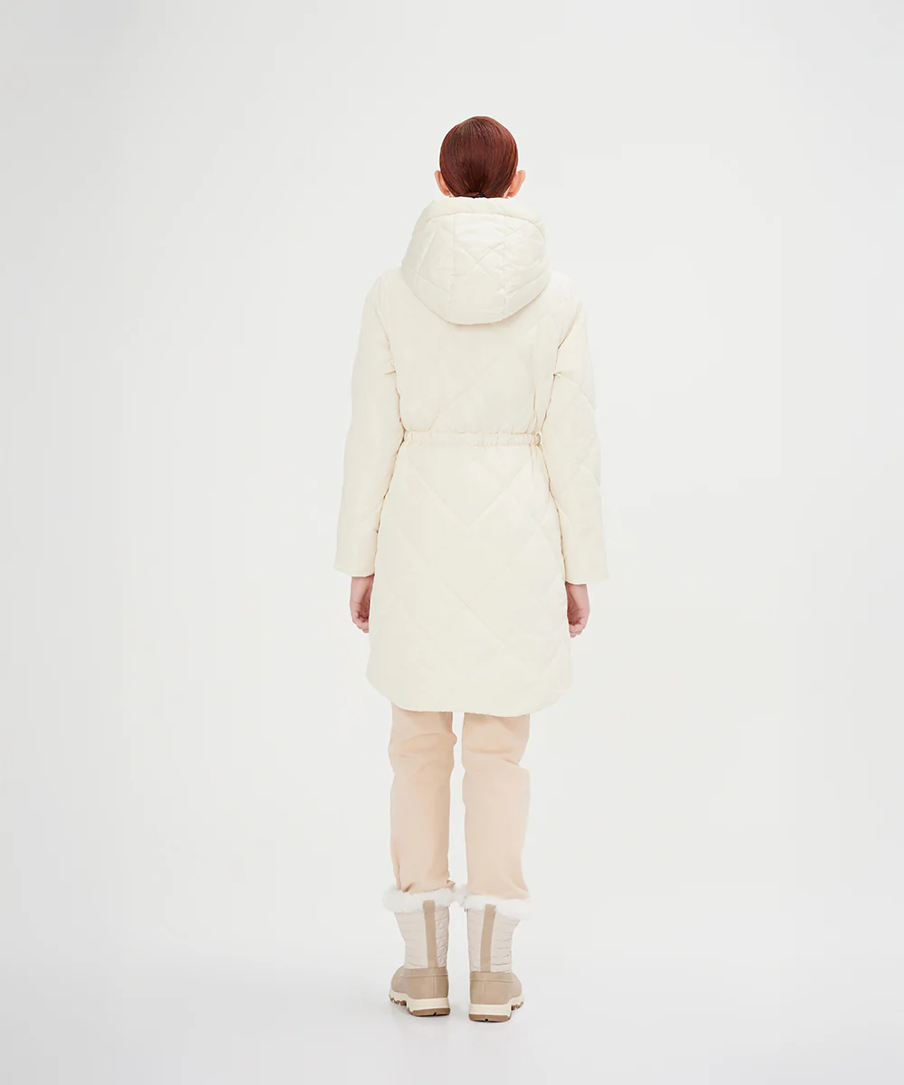 Women's Elegant Diamond Quilted Down Jacket - Image 9