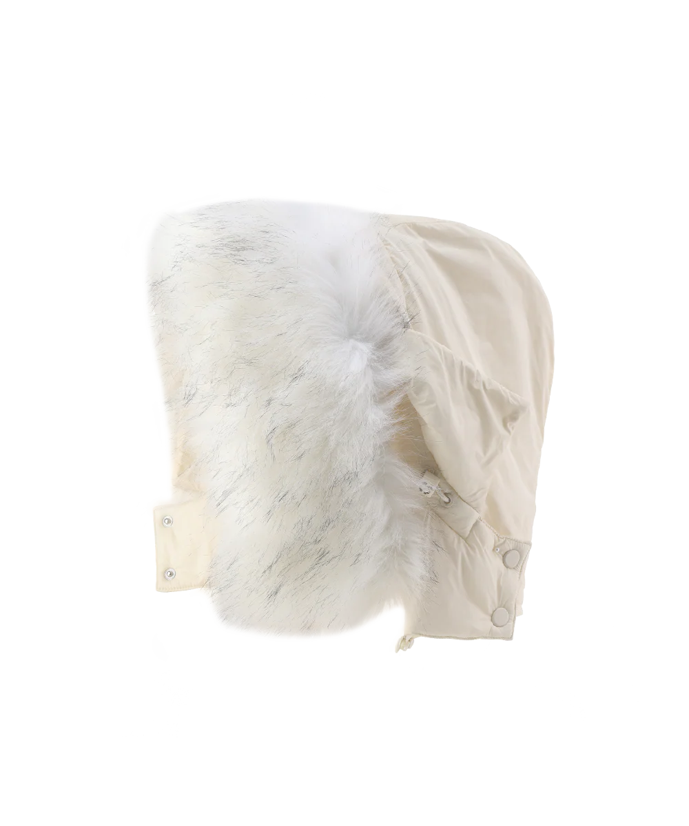 Women's Full Length Down Jacket With Faux Fur Hood - Image 11