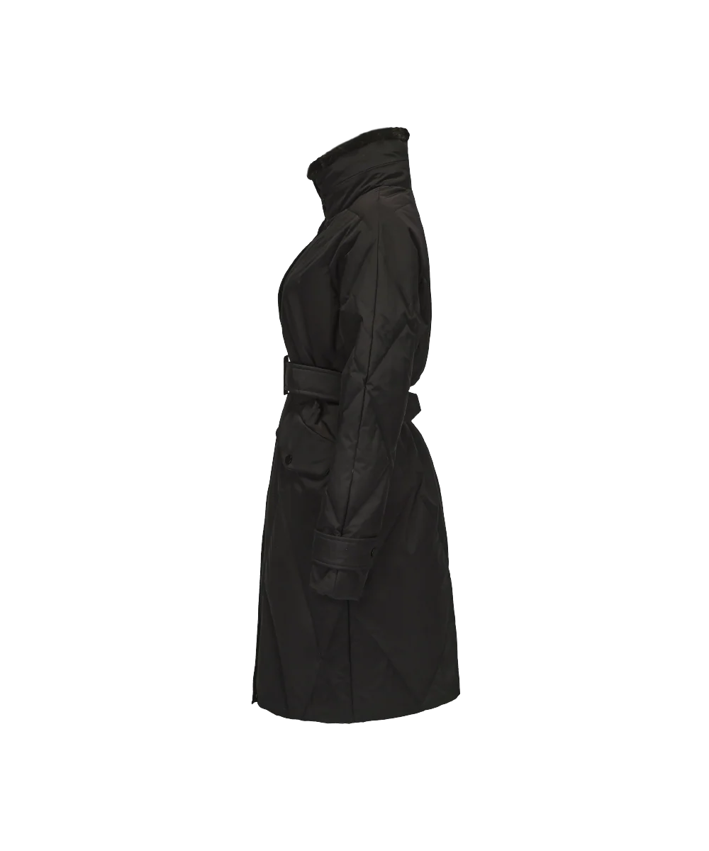 Women's Soft Fleece Collar Down Jacket With Hood - Image 11