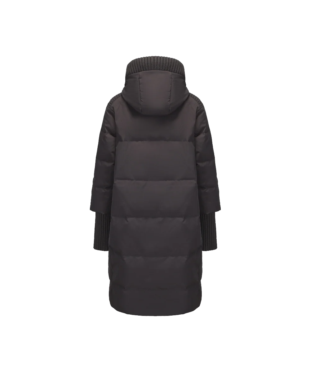 Women's Boxy Down Jacket With Chunky Rib - Image 11