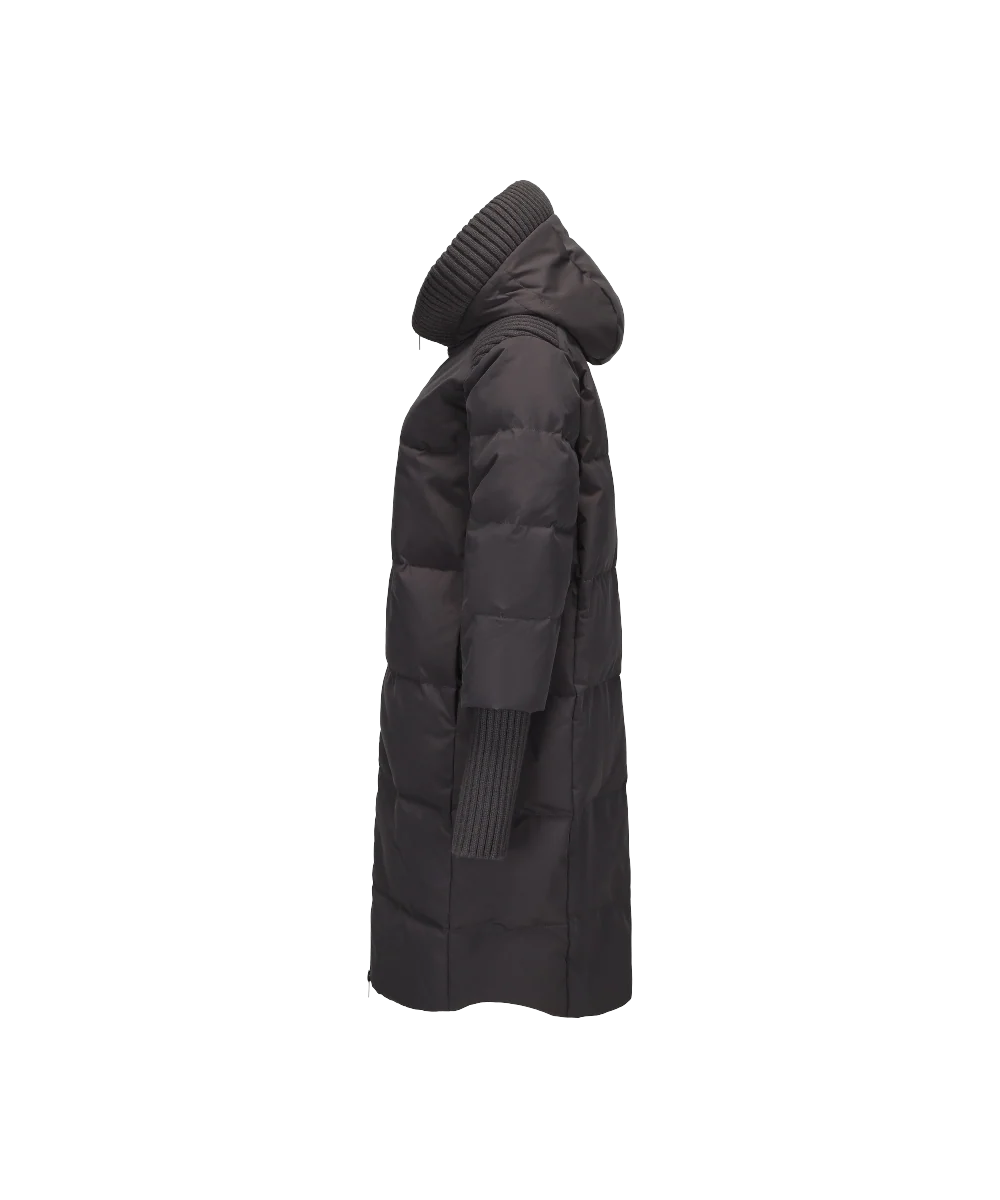 Women's Boxy Down Jacket With Chunky Rib - Image 12