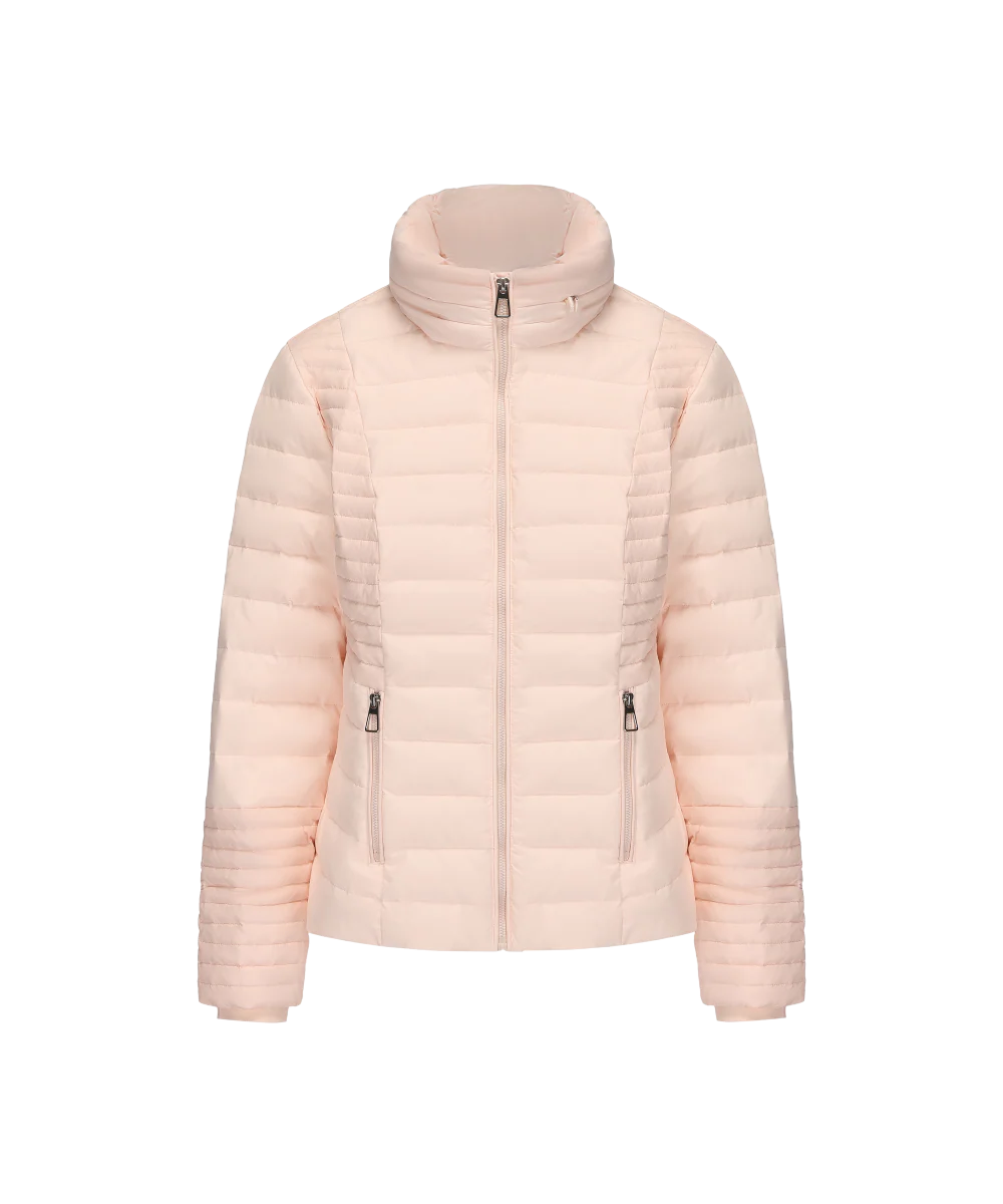 Women's Concealed Hood Slim Fit Down Jacket - Image 10