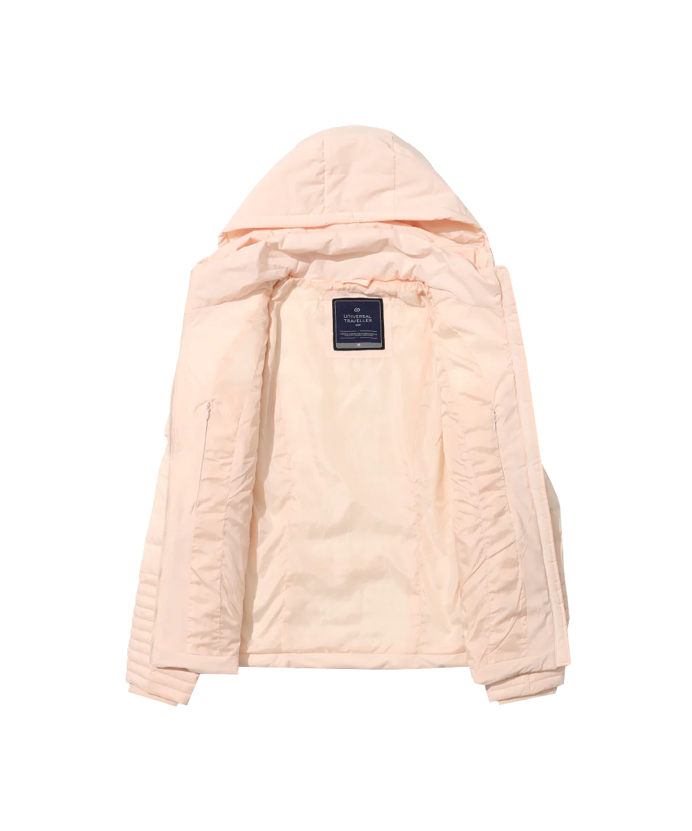 Women's Concealed Hood Slim Fit Down Jacket - Image 13
