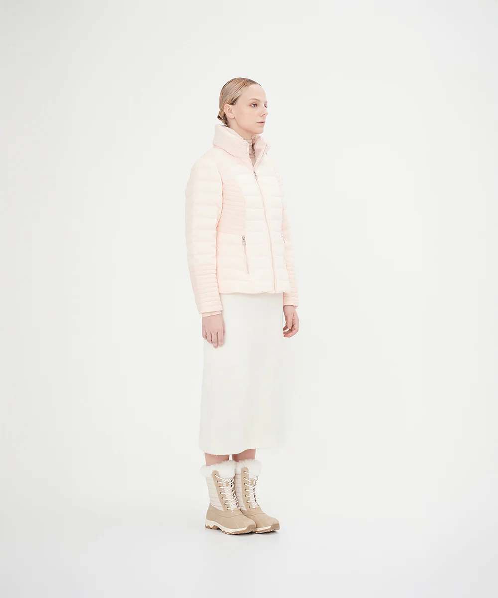 Women's Concealed Hood Slim Fit Down Jacket - Image 6